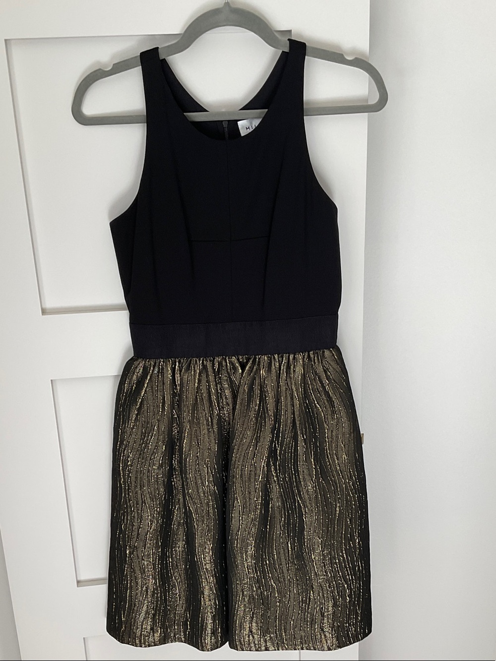 Milly Black and Gold Party Dress